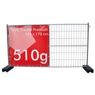 170 x 170 cm | Bauzaunbanner selbst gestalten, PVC Frontlit Premium B1