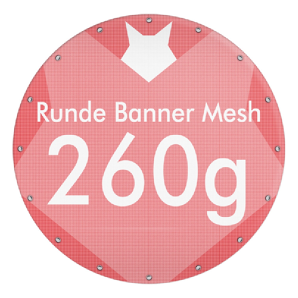 Wunschgrosse 260g Mesh Banner Rund Selbst Gestalten Werbeba