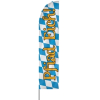 Straight | Pfiad Eich, Oktoberfest Beachflag, blau weiß, verschiedene Größen, V1
