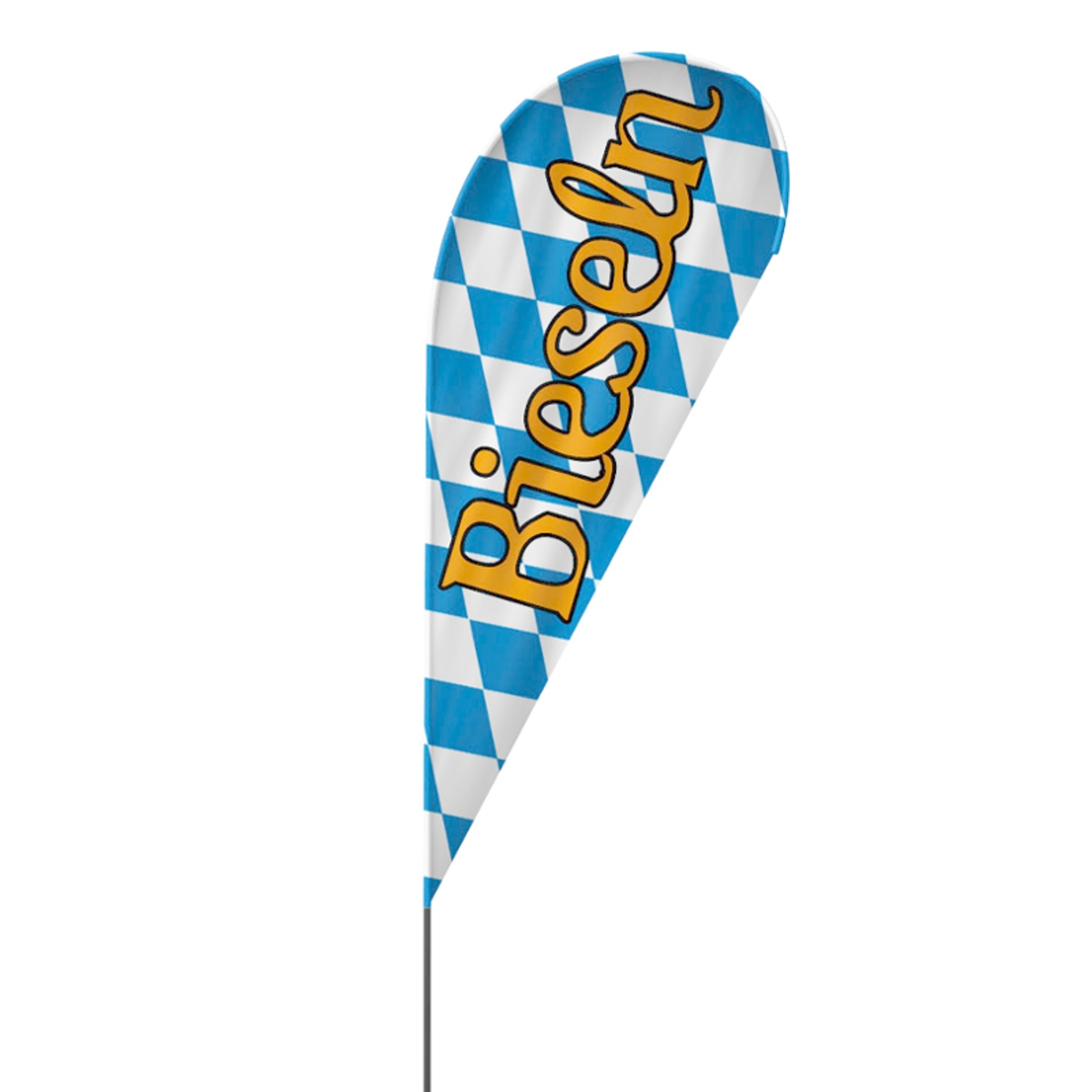 Drop | Bieseln, Oktoberfest Beachflag, blau weiß, verschiedene Größen, V1