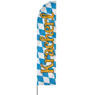 Straight | Kracherl, Oktoberfest Beachflag, blau weiß, verschiedene Größen, V1