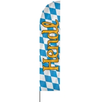 Straight | Hendl, Oktoberfest Beachflag, blau weiß, verschiedene Größen, V1