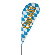 Drop | Gaudi, Oktoberfest Beachflag, blau weiß, verschiedene Größen, V1
