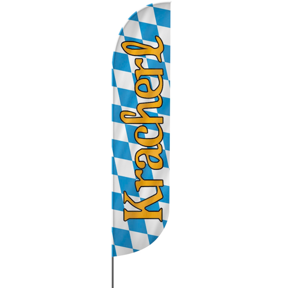 Convex | Kracherl, Oktoberfest Beachflag, blau weiß, verschiedene Größen, V1