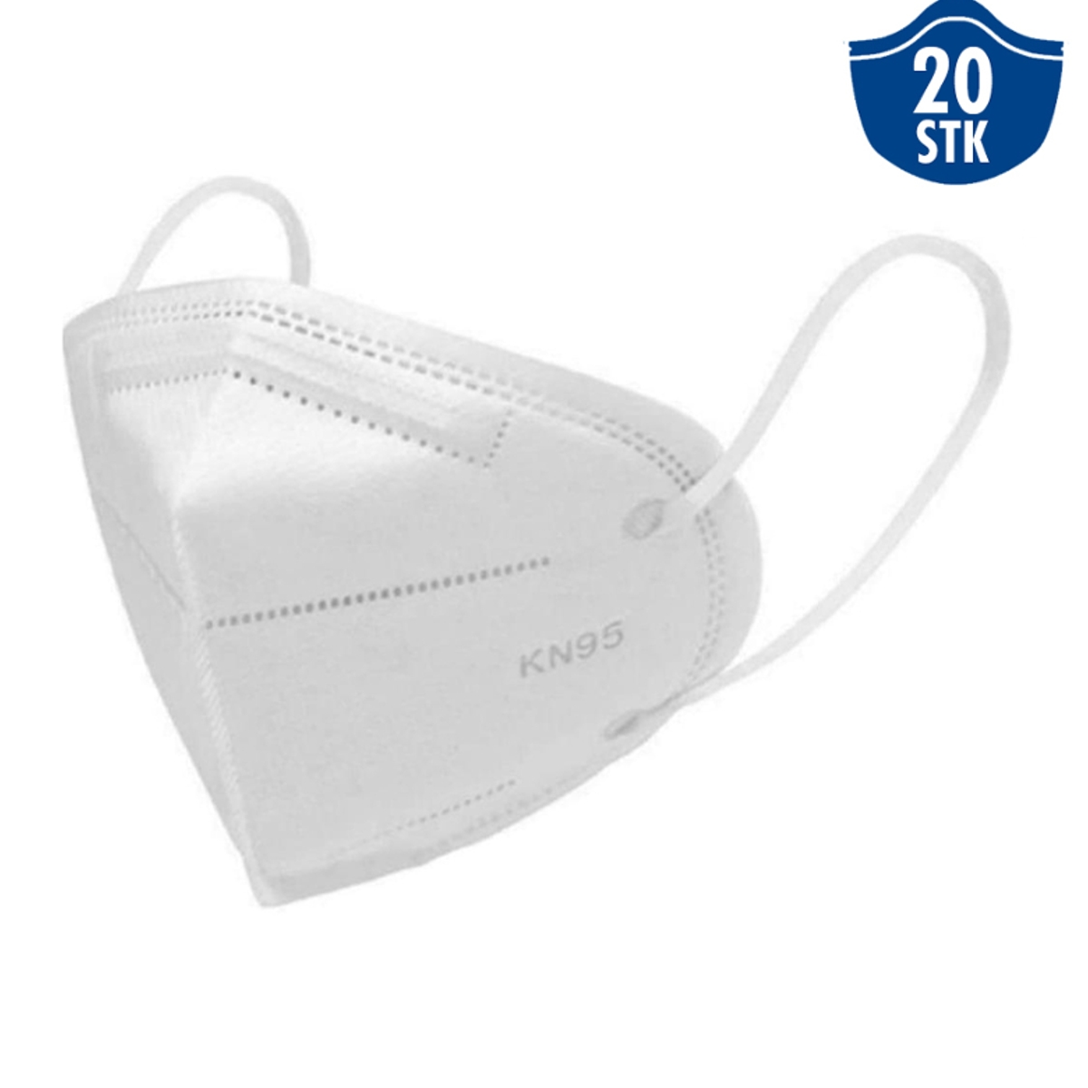 20 Stk. | KN95 Mundschutz Maske ohne Ventil, Atemschutz, Masken