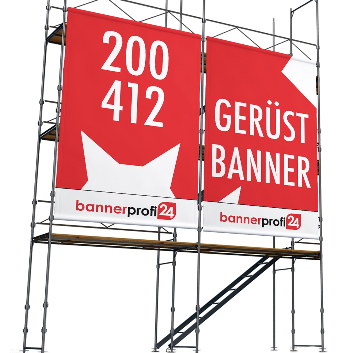 200 x 412 cm | Baugerüstbanner selbst gestalten, PVC, Mesh