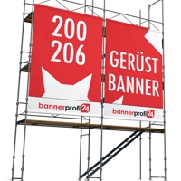 200 x 206 cm | Baugerüstbanner selbst gestalten, PVC, Mesh