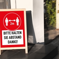 Bitte halten Sie Abstand, Poster, DIN A4, A3, A2 (5 Stk.)