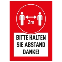 Bitte halten Sie Abstand, Poster, DIN A4, A3, A2 (5 Stk.)