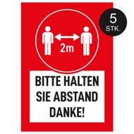 Bitte halten Sie Abstand, Poster, DIN A4, A3, A2 (5 Stk.)