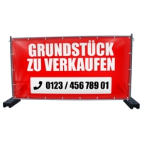 340 x 173 cm | Grundstück zu verkaufen Bauzaunbanner (1470)